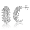 Vir Jewels 1/4 Cttw Round Lab Grown Diamond Dangle Earrings .925 Sterling Silver Prong Set 3/4 Inch In Silver