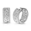 Vir Jewels 1/2 Cttw 88 Stones Round Lab Grown Diamond Hoop Earrings .925 Sterling Silver Prong Set 3/4 Inch In Silver