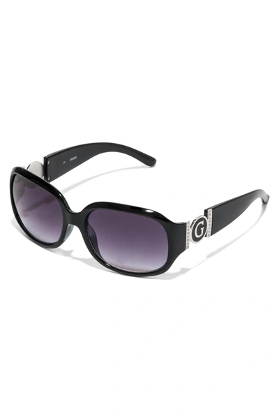 Guess Factory Cutout Logo Plastic Sunglasses In Purple