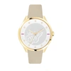 Furla Women's Metropolis Silver Dial Calfskin Leather Watch In White