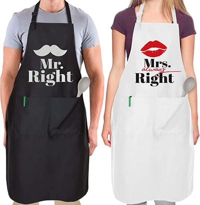Zulay Kitchen Funny Aprons For Men, Women & Couples In Multi