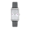 FURLA WOMEN'S DIANA SILVER DIAL CALFSKIN LEATHER WATCH