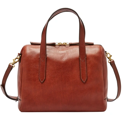 Fossil Women's Sydney Leather Satchel In Brown