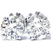 Pompeii3 4 Carat Diamond Studs 14k White Gold With Screw Backs In Silver