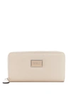 Guess Factory Abree Zip-around Wallet In Beige