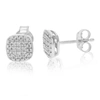 Vir Jewels 1/5 Cttw Lab Grown Diamond Square Stud Earrings In .925 Sterling Silver Prong Set In Silver