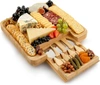 Zulay Kitchen Premium Bamboo Cheese Board Set In Brown