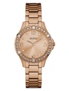 Guess Factory Rose-gold Watch In Beige