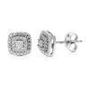 Vir Jewels 1/8 Cttw Round Lab Grown Diamond Stud Earrings For Her .925 Sterling Silver Prong Settings In Silver