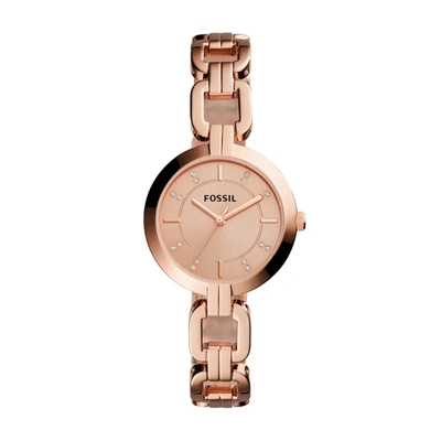 Fossil Women's Kerrigan Three-hand, Rose Gold-tone Stainless Steel Watch