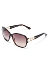 Guess Factory Oversized Chain-trim Sunglasses In Purple