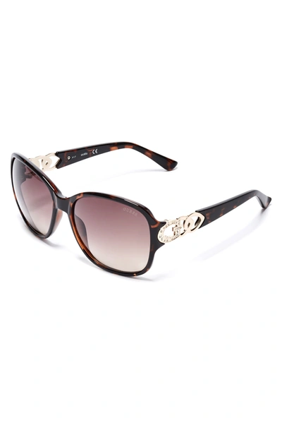 Guess Factory Oversized Chain-trim Sunglasses In Purple