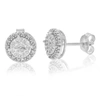 Vir Jewels 1/4 Cttw Round Studs Lab Grown Diamond Earrings .925 Sterling Silver Prong Settings Round Shape In Silver