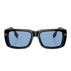 Burberry Womens Black Be4376u Jarvis Rectangle-frame Acetate Sunglasses In Black