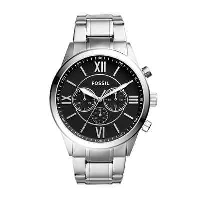 Fossil Men's Flynn Chronograph, Stainless Steel Watch In Silver