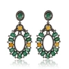 BAVNA Bavna Sterling Silver, Emerald 23.90ct. tw. and Diamond 2.26ct. tw. Drop Earrings