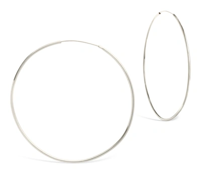 Sterling Forever Infinity Hoop Earrings In Metallic