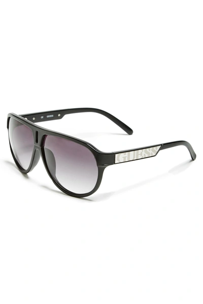 Guess Factory Plastic Aviator Sunglasses In Purple