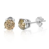 Vir Jewels 1 Cttw Champagne Diamond Stud Earrings 14k White Gold