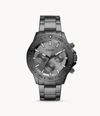 FOSSIL MEN'S BANNON MULTIFUNCTION, SMOKE-TONE STAINLESS STEEL WATCH