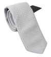 Dolce & Gabbana White Patterned Classic Mens Slim Necktie Tie In White