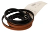 Costume National Brown Leather Silver Tone Buckle Belt In Black
