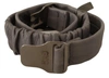 Costume National Gray Leather Silver Buckle Waist Belt In Grey