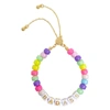 Adornia Color Bead "badass" Bracelet In White