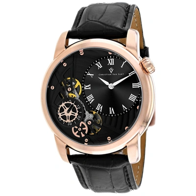 CHRISTIAN VAN SANT MEN'S BLACK DIAL WATCH
