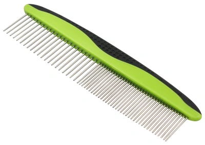 Pet Life Dnu Unprofitable  Grip Ease Wide & Narrow Tooth Grooming Pet Comb In Red
