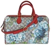 Gucci Blue Gg Blooms Coated Canvas Medium Boston Top Handle Bag In Multi