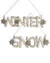 KURT ADLER Kurt Adler 6.5in Resin Snow Winter Words Set of 2 Ornaments