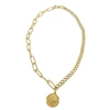 ADORNIA COIN MIXED CHAIN NECKLACE YELLOW GOLD