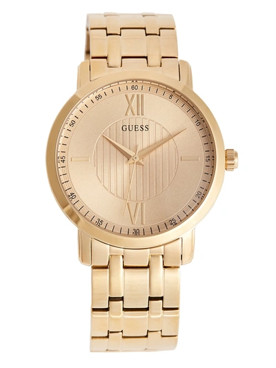 Guess Factory Gold-tone Analog Watch In Beige