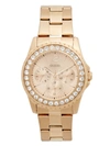 GUESS FACTORY ROSE GOLD-TONE MULTIFUNCTION WATCH