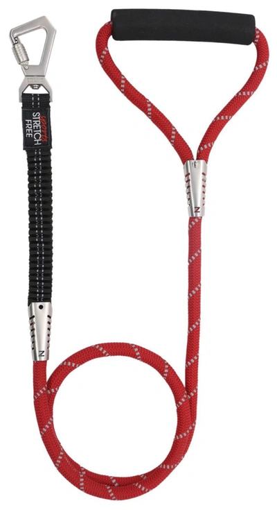 Pet Life Flexo Tour Shock Absorbing And 3m Reflective Leash In Red