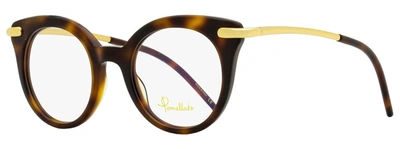 Pomellato Women's Oval Eyeglasses Pm0041o 002 Havana/gold 46mm In Yellow