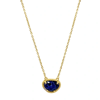 Adornia Fine Jewelry 14k Over Silver 2.00 Ct. Tw. Sapphire September Birthstone Necklace In Multi