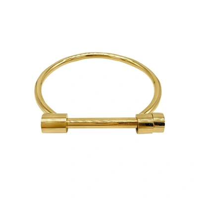 Adornia Screw Cuff Gold In Yellow