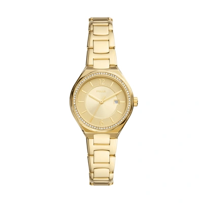 Fossil Women's Eevie Three-hand Date, Gold-tone Stainless Steel Watch