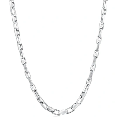 Pompeii3 Men's 14k Gold (43gram) Or Platinum (80gram) 4.5mm Link Chain Necklace 22" In Silver