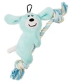 Pet Life Broom Lick Plush And Jute Rope Squeakin In Blue