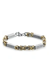 STEPHEN OLIVER 18K GOLD & SILVER TWO TONE BRACELET