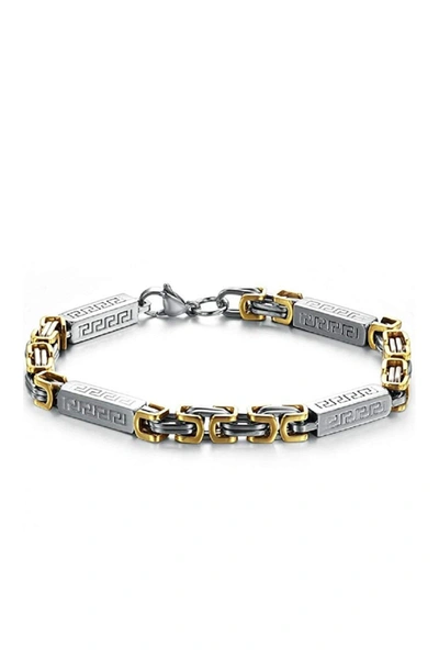 Stephen Oliver 18k Gold & Silver Two Tone Bracelet In White