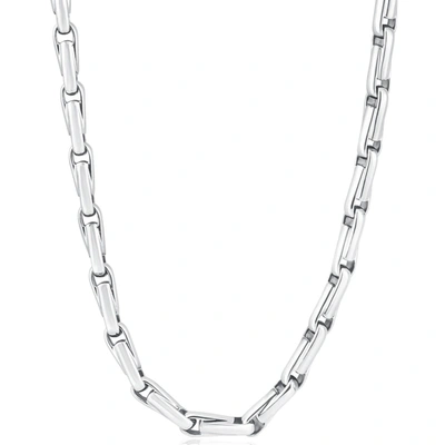 Pompeii3 Men's 14k Gold (75gram) Or Platinum (141gram) 5.5mm Link Chain Necklace 22" In Silver