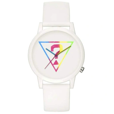 Guess Designer Women's Watches Women's Quartz Analogue Watch In Blanc