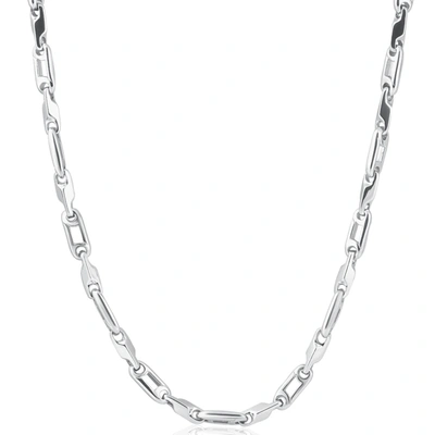 Pompeii3 Men's 14k Gold (63gram) Or Platinum (118gram) 5.5mm Link Chain Necklace 22" In Silver