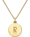 KATE SPADE 12K GOLD-PLATED INITIALS PENDANT NECKLACE, 17" + 3" EXTENDER