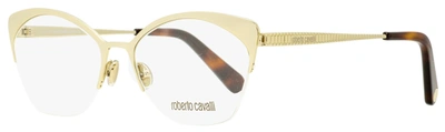 Roberto Cavalli Women's Butterfly Eyeglasses Rc5111 032 Gold/havana 53mm