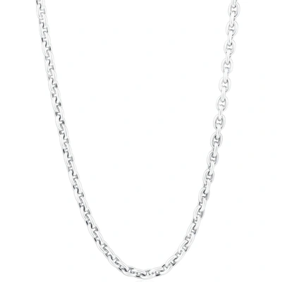 Pompeii3 Men's 14k Gold (49gram) Or Platinum (92gram) 5.5mm Link Chain Necklace 20" In Silver